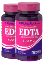 EDTA Calcium Disodium, 600 mg, 100 Quick Release Capsules, 2 Bottles