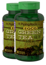 EGCG Green Tea Standardized Extract, 600 mg, 100 Quick Release Capsules, 2 Bottles