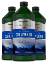 Engelvaer Norwegian Cod Liver Oil (Plain), 16 fl oz (473 mL) Bottle, 3 Bottles