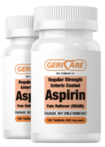 Enteric Coated Aspirin 325 mg, 100 Enteric Coated Tablets, 2 Bottles
