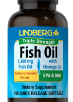 Fish Oil Triple Strength (with Omega-3), 1360 mg, 180 Softgels