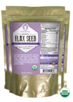 Flax Seeds (Organic), 16 oz (454 g) Bags, 3 Bags