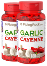 Garlic 1000 mg & Cayenne 150 mg, 180 Quick Release Softgels, 2 Bottles