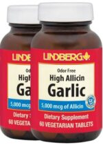 Garlic High Allicin (Odor Free), 5000 mcg, 60 Vegetarian Tablets, 2 Bottles