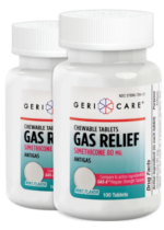 Gas Relief (Simethicone) 80 mg Mint Chewable, Compare to Gas-X , 100 Chewable Tablets, 2 Bottles