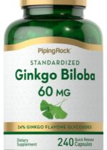 Ginkgo Biloba Standardized Extract, 60 mg, 240 Quick Release Capsules
