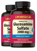 Glucosamine Sulfate, 2,000 mg (per serving), 180 Capsules, 2 Bottles