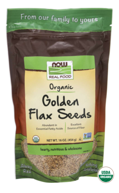 Golden Flax Seeds (Organic), 16 oz (454 g) Bag