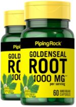 Goldenseal Root, 1000 mg (per serving), 60 Quick Release Capsules, 2 Bottles