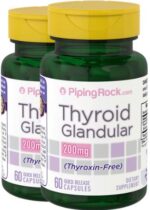 Grass Fed Beef Thyroid, 200 mg, 60 Quick Release Capsules, 2 Bottles