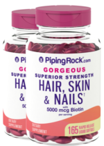 Hair, Skin & Nails infused with Moroccan Argan Oil, 165 Quick Release Softgels, 2 Bottles