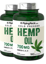Hemp Seed Oil (Cold Pressed), 700 mg, 180 Quick Release Softgels, 2 Bottles
