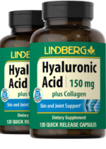 Hyaluronic Acid Plus Collagen, 150 mg, 120 Quick Release Capsules, 2 Bottles