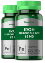 Iron Ferrous Sulfate, 65 mg, 250 Coated Tablets, 2 Bottles