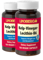 Kelp - Vinegar - Lecithin - B6, 100 Vegetarian Capsules, 2 Bottles