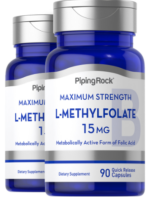 L-Methylfolate, 15 mg, 90 Quick Release Capsules, 2 Bottles