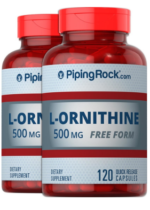 L-Ornithine, 500 mg, 120 Quick Release Capsules, 2 Bottles