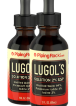 Lugol's Iodine (2%) Solution, 2 fl oz (59 mL) Dropper Bottle, 2 Dropper Bottles
