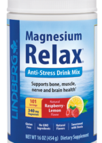 Magnesium Relax Powder (Natural Raspberry Lemon), 340 mg (per serving), 16 oz (454 g) Bottle