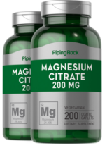 Magnesium Citrate, 200 mg, 200 Coated Caplets, 2 Bottles