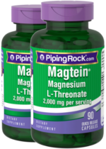 Magnesium L-Threonate Magtein, 90 Quick Release Capsules, 2 Bottles