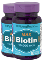 Max Biotin, 10,000 mcg, 90 Fast Dissolve Tablets, 2 Bottles