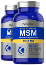 Mega MSM + Sulfur, 1500 mg, 240 Coated Caplets, 2 Bottles
