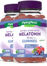 Melatonin Gummies (Natural Berry), 10 mg (per serving), 70 Vegan Gummies, 2 Bottles
