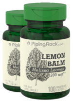 Melissa (Lemon Balm), 1200 mg, 100 Quick Release Capsules, 2 Bottles