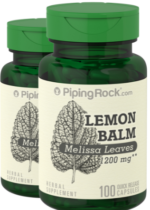 Melissa lemon balm leaves 1200mg 100 capsules 2 bottles