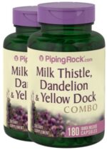 Milk Thistle, Dandelion & Yellow Dock, 180 Quick Release Capsules, 2 Bottles