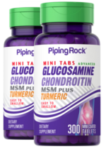 Mini Tabs Advanced Glucosamine Chondroitin MSM Plus Turmeric, 300 Mini Coated Tablets, 2 Bottles