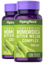Momordica Bitter Melon Standardized, 500 mg, 120 Quick Release Capsules, 2 Bottles