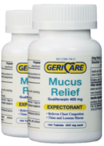 Mucus Relief (Expectorant) Guaifenesin 400mg, Compare to Mucinex , 100 Tablets, 2 Bottles