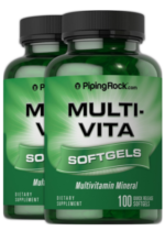 Multi-Vita (Multivitamin Mineral), 100 Quick Release Softgels, 2 Bottles