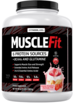 MuscleFit Protein Powder (Creamy Strawberry Shortcake Trifle), 5 lb (2.268 kg)