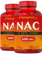 N-Acetyl Cysteine (NAC), 600 mg, 250 Coated Caplets, 2 Bottles