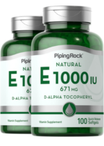 Natural Vitamin E, 1000 IU, 100 Quick Release Softgels, 2 Bottles