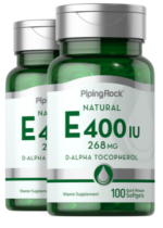Natural Vitamin E, 400 IU, 100 Quick Release Softgels, 2 Bottles
