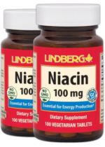 Niacin (B-3), 100 mg, 100 Vegetarian Tablets, 2 Bottles