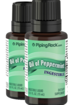 Oil of Peppermint Ingestible, 1/2 fl oz (15 mL) Dropper Bottle, 2 Bottles