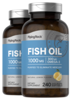 Omega-3 Fish Oil Lemon Flavor, 1000 mg, 240 Quick Release Softgels, 2 Bottles