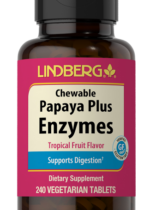 Papaya Plus Enzyme Chewable (Tropical Fruit), 240 Vegetarian Tablets