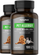 Pet Allergy for Dogs & Cats, 100 Chewable Tablets, 2 Bottles