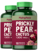 Prickly Pear Nopal Cactus (Opuntia ficus-indica), 1300 mg (per serving), 180 Quick Release Capsules, 2 Bottles