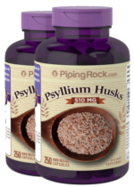 Psyllium Husks, 510 mg, 250 Quick Release Capsules, 2 Bottles