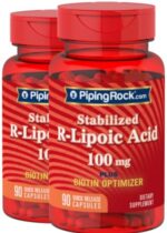 R-Fraction Alpha Lipoic Acid (Stabilized) plus Biotin Optimizer, 100 mg, 90 Quick Release Capsules, 2 Bottles