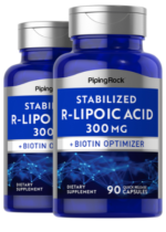R-Fraction Alpha Lipoic Acid (Stabilized) plus Biotin Optimizer, 300 mg, 90 Quick Release Capsules, 2 Bottles