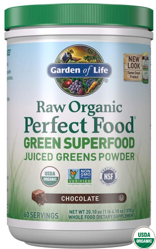 Raw Organic Perfect Food Green Superfood Powder (Chocolate), 20.10 oz (570 g)
