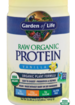 Raw Organic Plant Protein Powder (Vanilla), 21.86 oz (620 g)